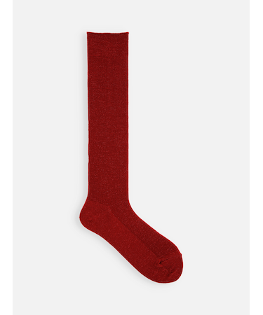 バナウォームラメリブハイソックス