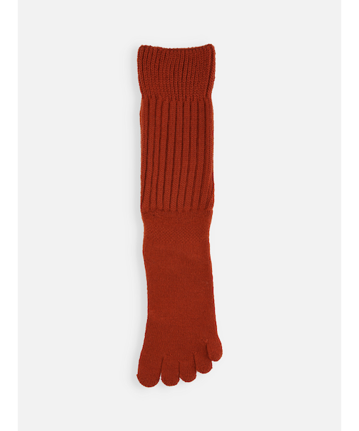 毛混 リブルーズ五本指ソックス