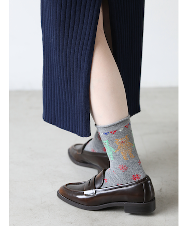 HAPPY HOLIDAYSロールショートソックス