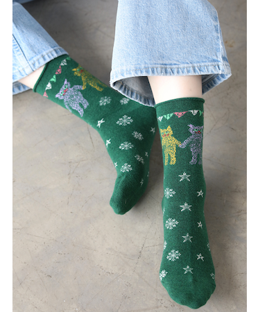 HAPPY HOLIDAYSロールショートソックス