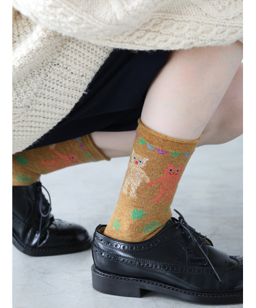 HAPPY HOLIDAYSロールショートソックス