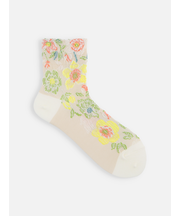 毛混クリスマスローズフロートショートソックス