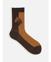 馬柄パネルソックス