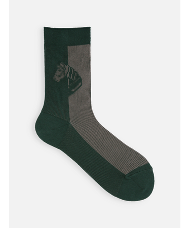 馬柄パネルソックス