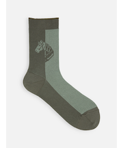 馬柄パネルソックス