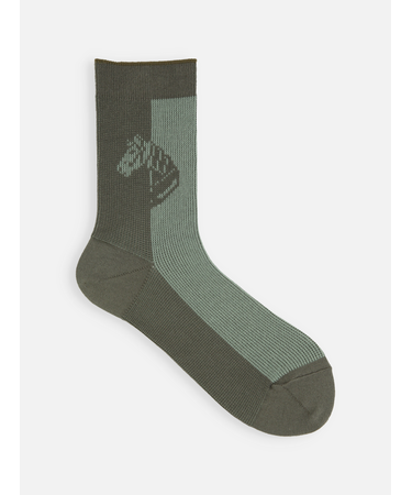 馬柄パネルソックス