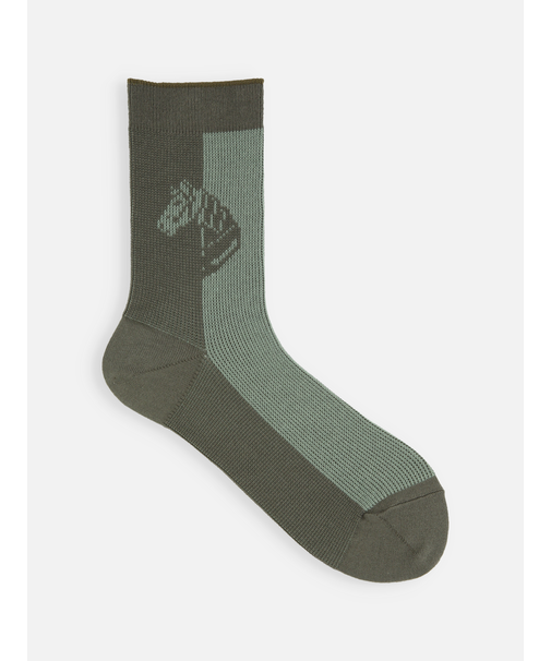 馬柄パネルソックス