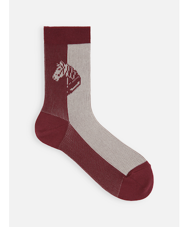 馬柄パネルソックス