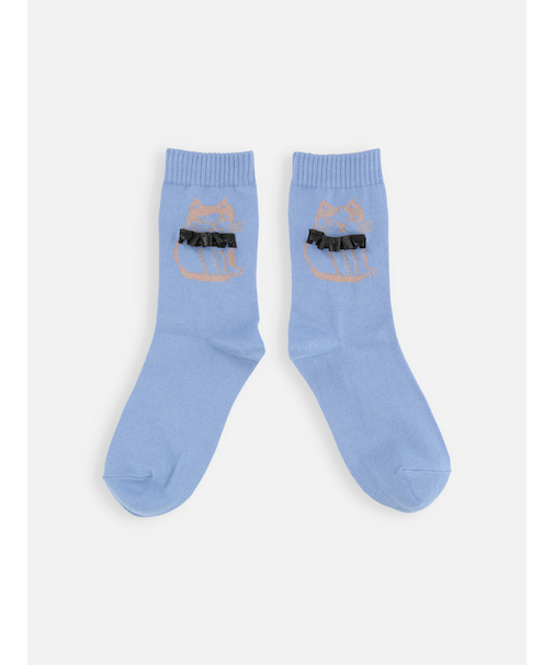 はちわれフリル付ショートソックス