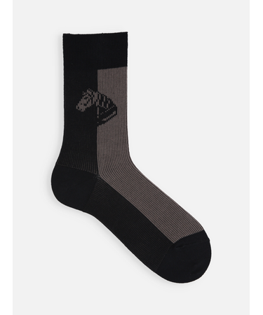 【メンズ】馬柄パネルソックス (25.0～27.0cm)