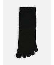 紡毛五本指無地ショートソックス