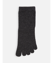 紡毛五本指無地ショートソックス