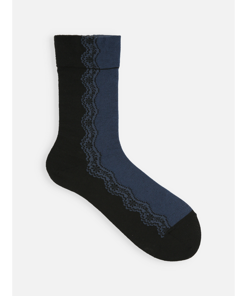 バイカラーレースソックス