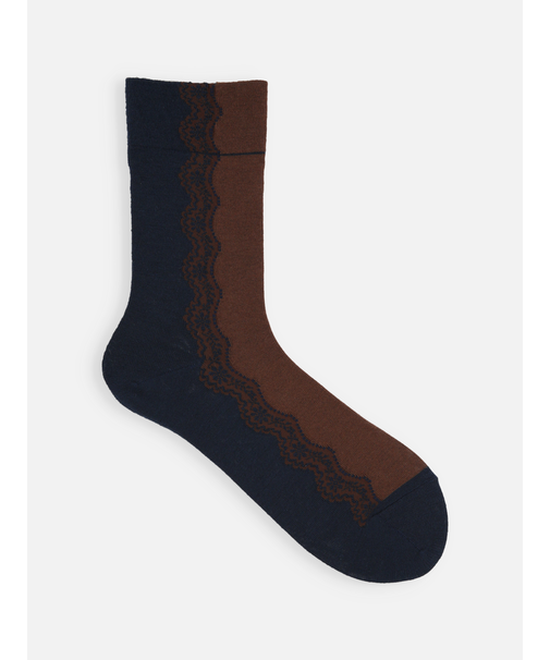 バイカラーレースソックス