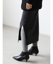 梳毛ケーブルハイソックス