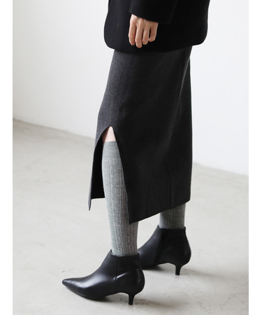 梳毛ケーブルハイソックス