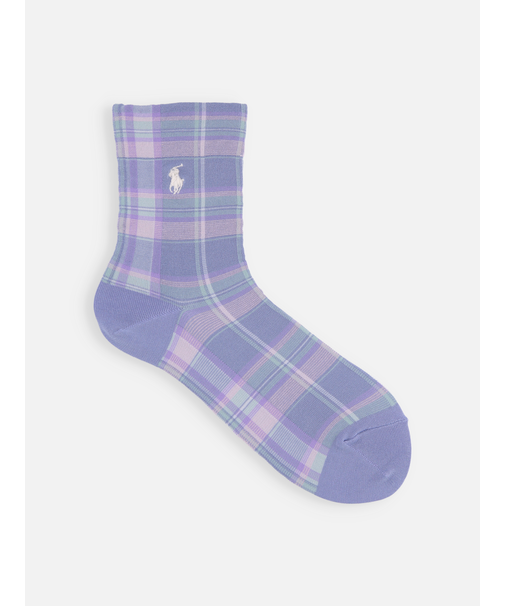 RL ポニー刺繍マドラスチェックショートソックス