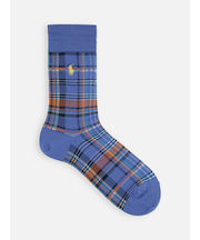 【MEN】POLO ポニー刺繍マドラスチェックレギュラー丈ソックス