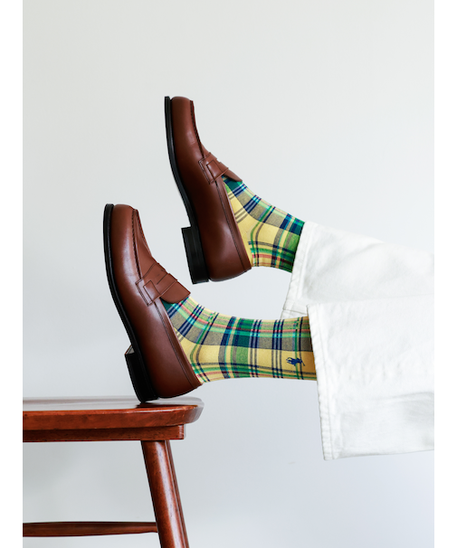 ポニー刺繍マドラスチェックレギュラー