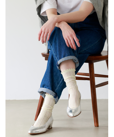 ピコレース柄メッシュソックス