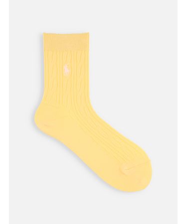 RL ポニー刺繍ケーブル柄ソックス