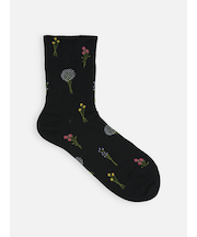 ドライフラワー柄ショートソックス