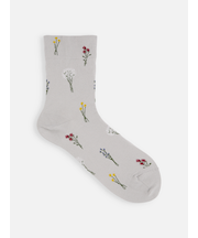 ドライフラワー柄ショートソックス