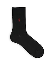 【MEN】POLO ポニー刺?ケーブル柄レギュラー丈ソックス