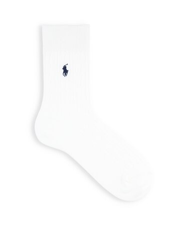 【MEN】POLO ポニー刺?ケーブル柄レギュラー丈ソックス