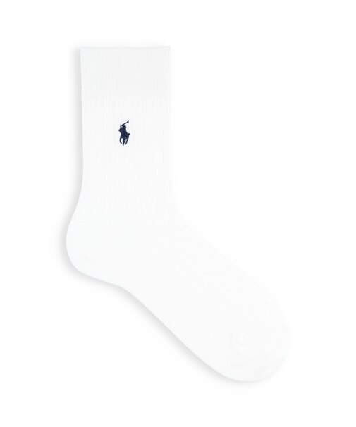 【MEN】POLO ポニー刺?ケーブル柄レギュラー丈ソックス