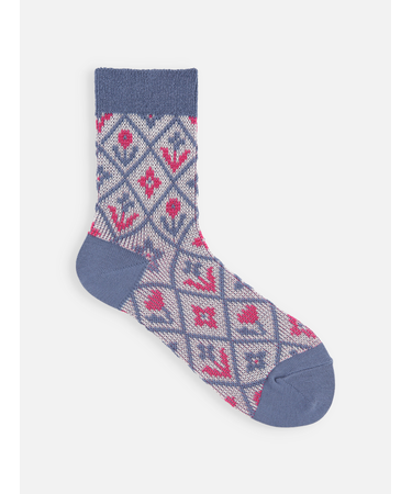 花柄ジャカードソックス