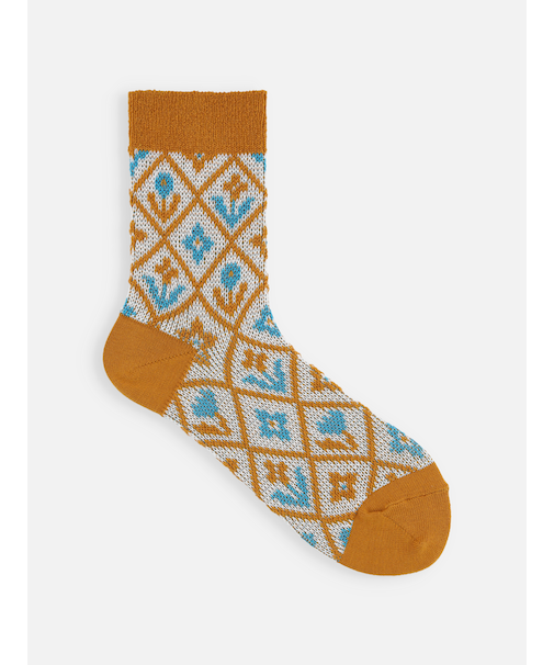 花柄ジャカードソックス