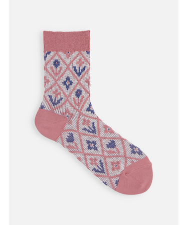 花柄ジャカードソックス