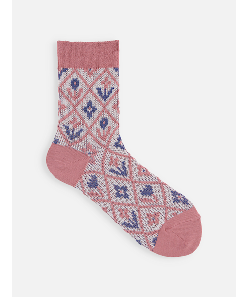 花柄ジャカードソックス