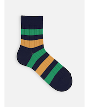 【Tabio MEN】リブビビッドボーダーショート丈ソックス