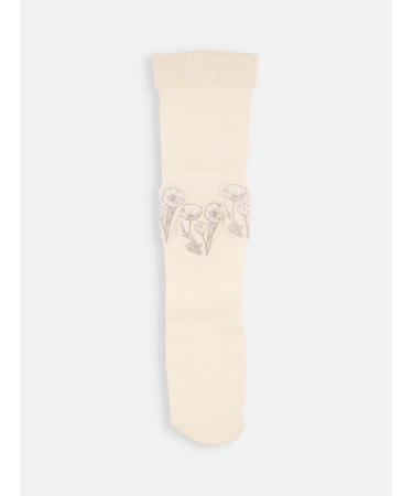 フラワー刺繍ハイソックス