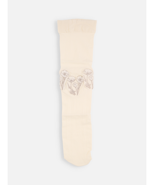 フラワー刺繍ハイソックス