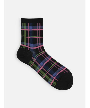 マドラスチェックショートソックス