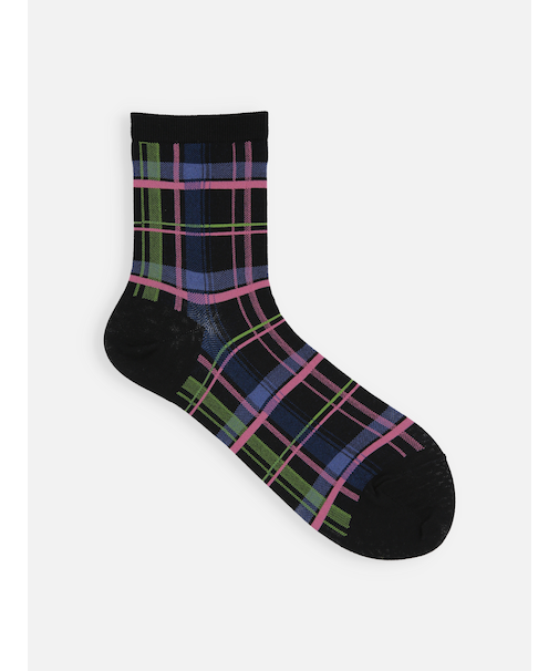 マドラスチェックショートソックス