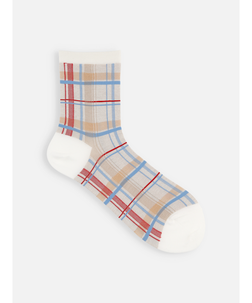 マドラスチェックショートソックス