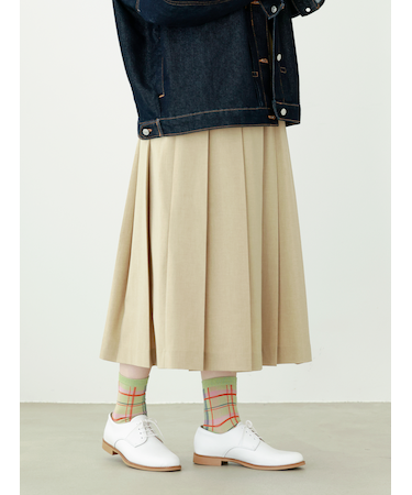 マドラスチェックショートソックス