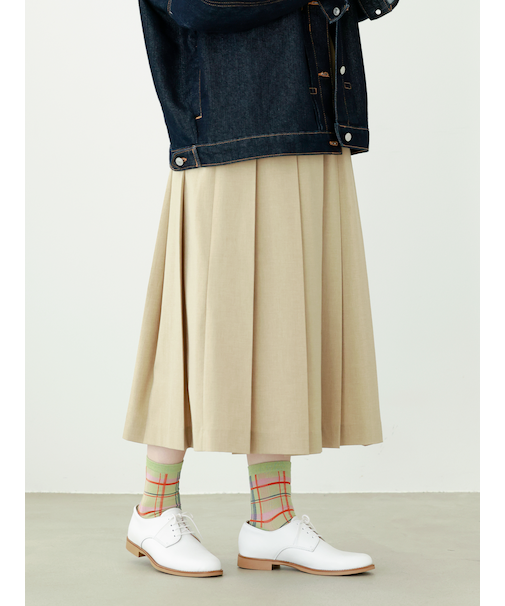 マドラスチェックショートソックス