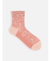 動物とお花柄フロートショートソックス