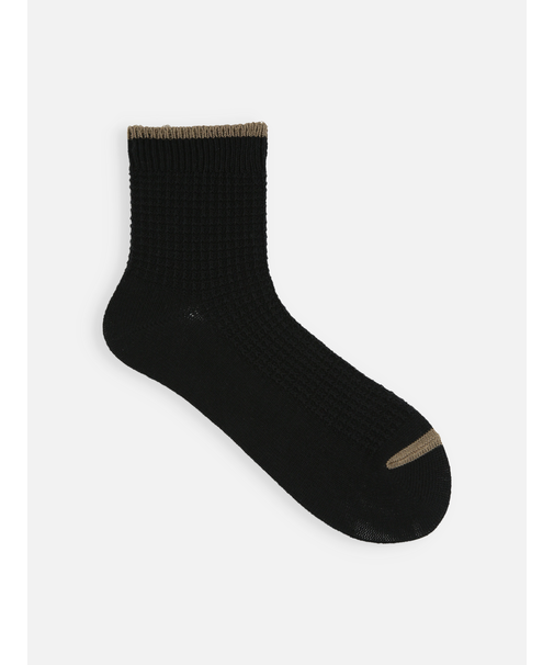 ワッフルTOP切り替えショートソックス