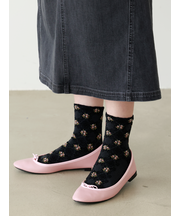 フロート小花ショートソックス