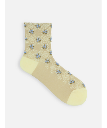 フロート小花ショートソックス