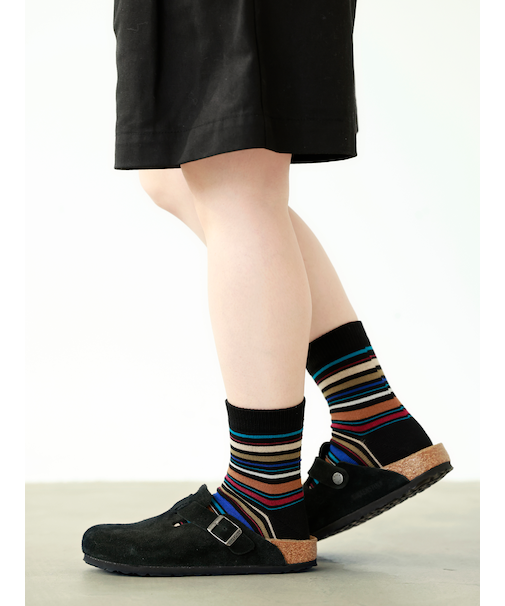 マルチボーダーショートソックス