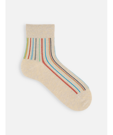【Tabio MEN】マルチカラーストライプショート丈ソックス