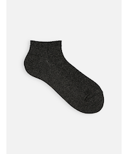 シャイニーラメ1×1リブショートソックス