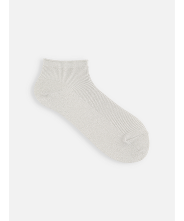 シャイニーラメ1×1リブショートソックス